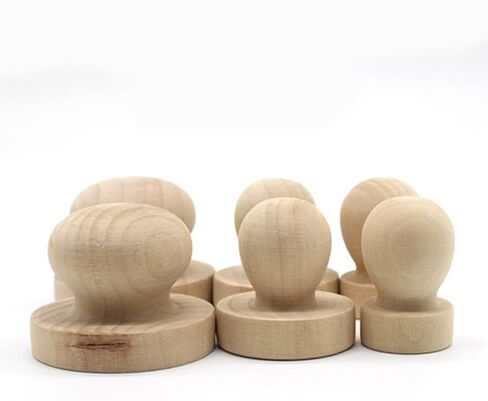 Healifty Solid Wood Round Handle Stamp 1.96In DIY Wooden Seal for Scrapbooking Cards Invitations Personalizing Crafts in Saudi Arabia