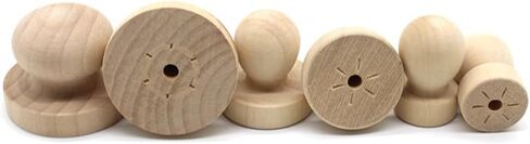 Healifty Solid Wood Round Handle Stamp 1.96In DIY Wooden Seal for Scrapbooking Cards Invitations Personalizing Crafts in Saudi Arabia
