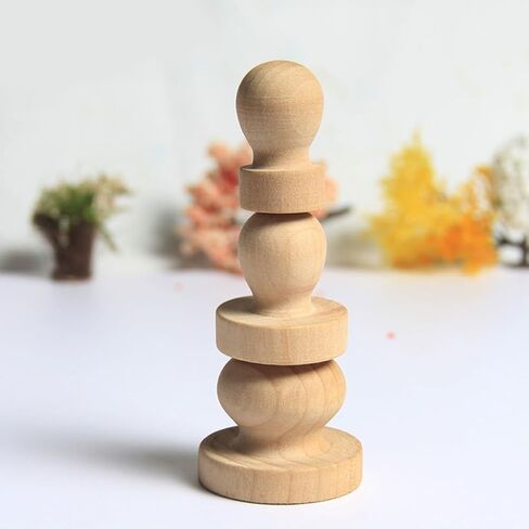 Healifty Solid Wood Round Handle Stamp 1.96In DIY Wooden Seal for Scrapbooking Cards Invitations Personalizing Crafts in Saudi Arabia