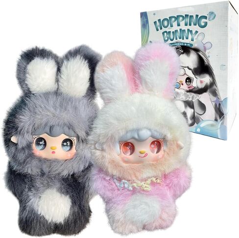 صندوق مخفي من القطيفة من سلسلة Yooki Hopping Bunny (1 من 10 أنماط محتملة) مجسمات لطيفة وألعاب قابلة للجمع هدايا عيد الميلاد (قطعة واحدة - صندوق مخفي) in Kuwait