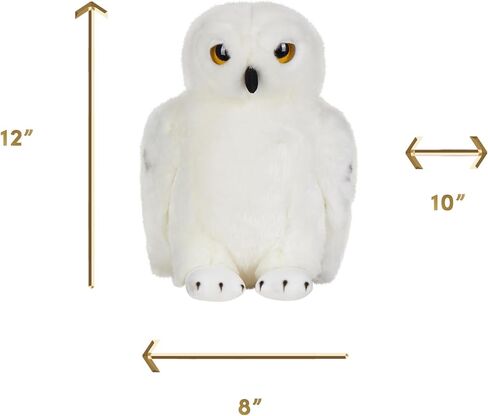 Harry Potter Hedwig Soft Toy - Large 12" Plush Owl - Collectible Toy - White Snowy Owl with Yellow Eyes & Black Beak - Stuffed Animal Gift for Fans, Kids & Collectors in Saudi Arabia
