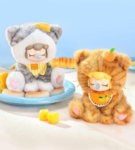 Rolife Nanci Blind Box سلسلة شاي الظهيرة للقطط من القطيفة، قطعة واحدة من لعبة قطيفة بتصميم عشوائي لطيف، ألعاب إبداعية قابلة للتجميع لعطلة عيد الميلاد/عيد الميلاد in Saudi Arabia