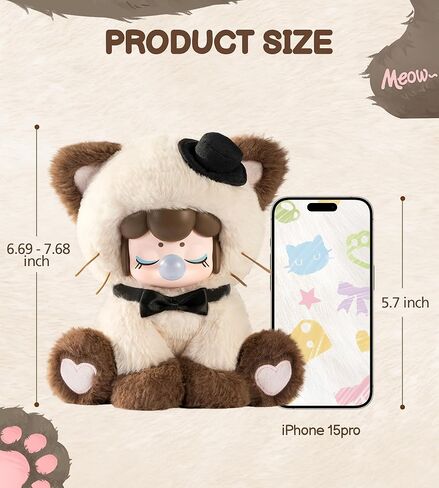 Rolife Nanci Blind Box سلسلة شاي الظهيرة للقطط من القطيفة، قطعة واحدة من لعبة قطيفة بتصميم عشوائي لطيف، ألعاب إبداعية قابلة للتجميع لعطلة عيد الميلاد/عيد الميلاد in Saudi Arabia