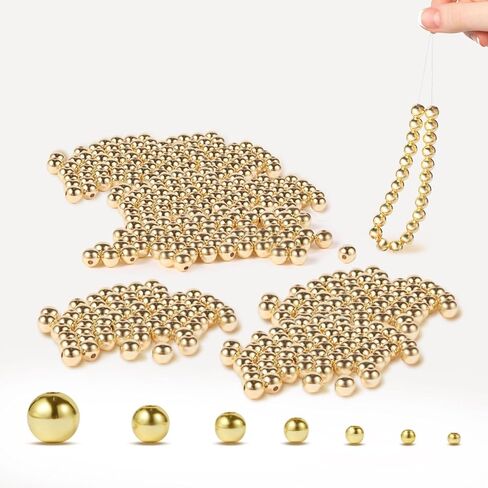 14K Gold Filled Round Ball Spacer Beads, Smooth Loose Ball Beads for DIY Bracelet Jewelry Making (2mm-520 pcs) in Saudi Arabia
