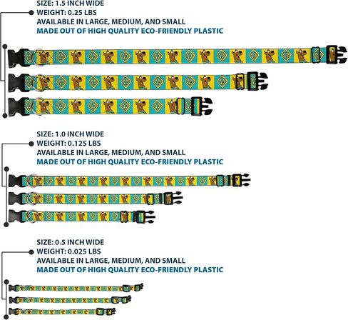 طوق سكوبي دو للحيوانات الأليفة، وإبزيم بلاستيكي لطوق الكلب، ووضعية سكوبي دو وكتل علامات الكلب أصفر وأزرق، بعرض 15 إلى 24 بوصة بعرض 1.0 بوصة in Kuwait