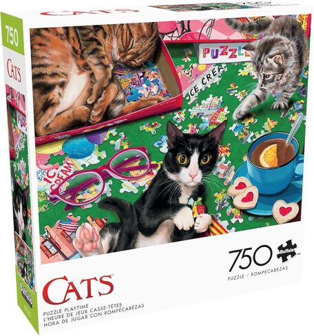 Buffalo Games – 750 Piece Cats Playtime Colorful Puzzle for Adults – Precision-Cut Pieces, Beautiful Artwork, and Hours of Relaxing Fun in Saudi Arabia