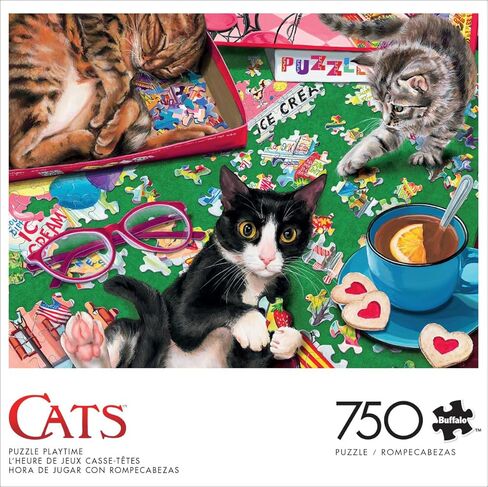 Buffalo Games – 750 Piece Cats Playtime Colorful Puzzle for Adults – Precision-Cut Pieces, Beautiful Artwork, and Hours of Relaxing Fun in Saudi Arabia