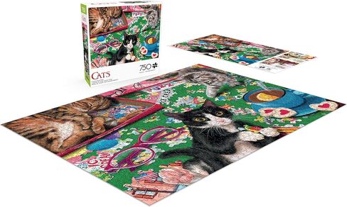 Buffalo Games – 750 Piece Cats Playtime Colorful Puzzle for Adults – Precision-Cut Pieces, Beautiful Artwork, and Hours of Relaxing Fun in Saudi Arabia