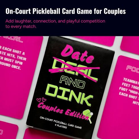 Date and Dink (Couples Edition) - On-Court Pickleball Card Game - Add More Fun, Connection, and Playful Competition to Every Pickleball Date. in Saudi Arabia