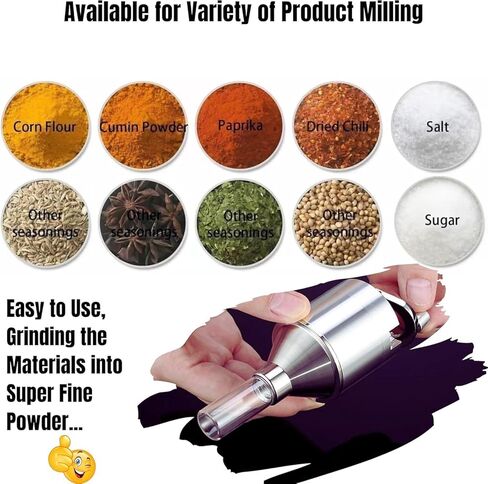 Manual Kitchen Spice Grinder Set for Pepper Salt Seasoning Mill, Portable and Easy One-Twist Fresh Grind in Saudi Arabia