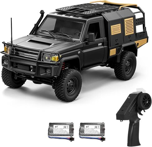 سيارة RC زاحفة 1/12 بجهاز تحكم عن بعد، شاحنة بيك اب MN-82S 4WD RC، 2.4 جيجا هرتز لجميع التضاريس على الطرق الوعرة RTR مع أضواء LED وبطاريتين للبالغين (فضي) in Kuwait