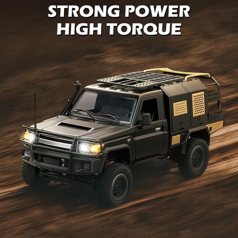 سيارة RC زاحفة 1/12 بجهاز تحكم عن بعد، شاحنة بيك اب MN-82S 4WD RC، 2.4 جيجا هرتز لجميع التضاريس على الطرق الوعرة RTR مع أضواء LED وبطاريتين للبالغين (فضي) in Kuwait