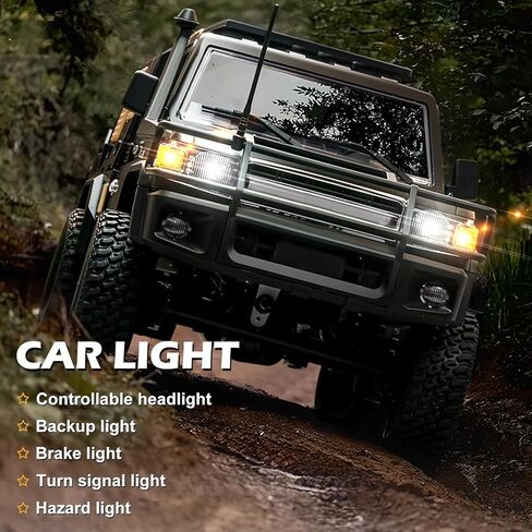 سيارة RC زاحفة 1/12 بجهاز تحكم عن بعد، شاحنة بيك اب MN-82S 4WD RC، 2.4 جيجا هرتز لجميع التضاريس على الطرق الوعرة RTR مع أضواء LED وبطاريتين للبالغين (فضي) in Kuwait