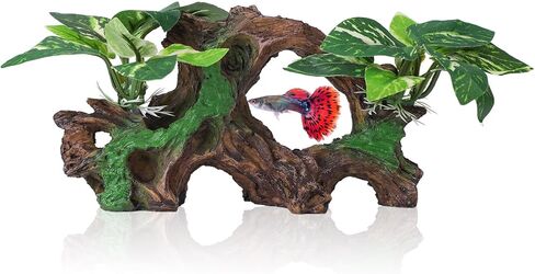 زينة حوض السمك الاصطناعي الزواحف بيتا خزان الأسماك الملحقات أوراق الحرير النباتات الديكور Driftwood كهف ديكور in Kuwait