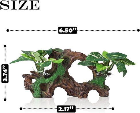 زينة حوض السمك الاصطناعي الزواحف بيتا خزان الأسماك الملحقات أوراق الحرير النباتات الديكور Driftwood كهف ديكور in Kuwait