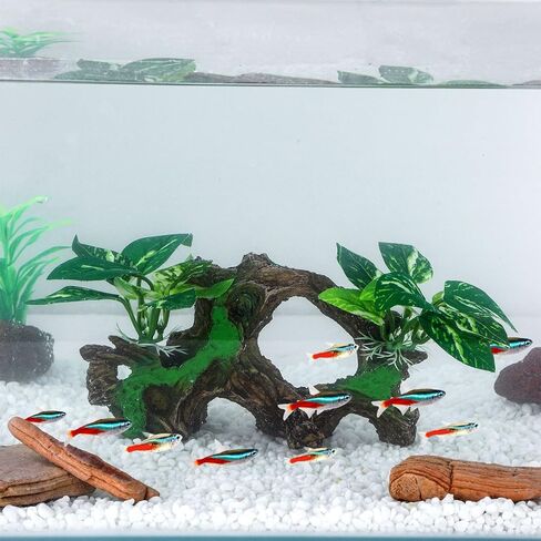 زينة حوض السمك الاصطناعي الزواحف بيتا خزان الأسماك الملحقات أوراق الحرير النباتات الديكور Driftwood كهف ديكور in Kuwait