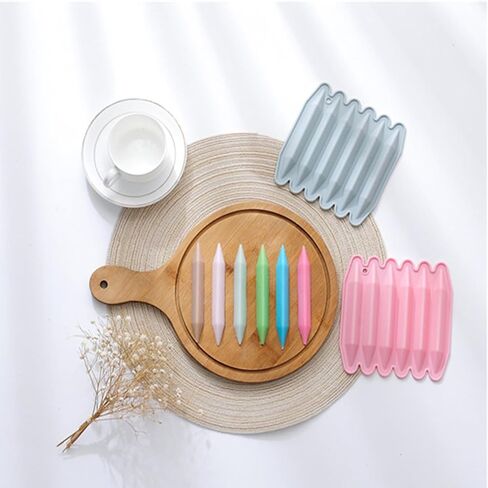 Crayon Molds Silicone Oven Safe - 4 Pack Assorted 3D Reusable Triangular Silicone Mold for Wax Crayons, Candles & Chocolate Making in Saudi Arabia