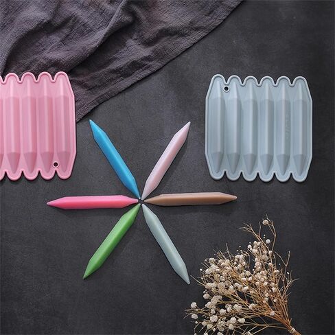 Crayon Molds Silicone Oven Safe - 4 Pack Assorted 3D Reusable Triangular Silicone Mold for Wax Crayons, Candles & Chocolate Making in Saudi Arabia