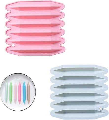 Crayon Molds Silicone Oven Safe - 4 Pack Assorted 3D Reusable Triangular Silicone Mold for Wax Crayons, Candles & Chocolate Making in Saudi Arabia