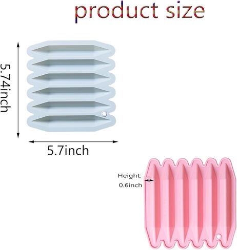Crayon Molds Silicone Oven Safe - 4 Pack Assorted 3D Reusable Triangular Silicone Mold for Wax Crayons, Candles & Chocolate Making in Saudi Arabia