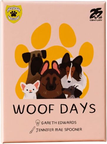 لعبة بطاقات Woof Days من 25th Century Games - لعبة عيد الحب لمحبي الكلاب والأزواج - لعبة بطاقات إستراتيجية مريحة للاعبين مع فن كلب لطيف - للأعمار من 6 سنوات فما فوق in Kuwait