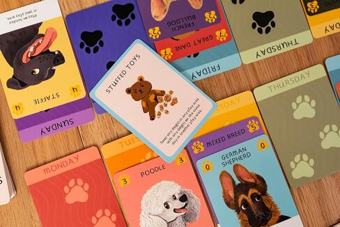 لعبة بطاقات Woof Days من 25th Century Games - لعبة عيد الحب لمحبي الكلاب والأزواج - لعبة بطاقات إستراتيجية مريحة للاعبين مع فن كلب لطيف - للأعمار من 6 سنوات فما فوق in Kuwait
