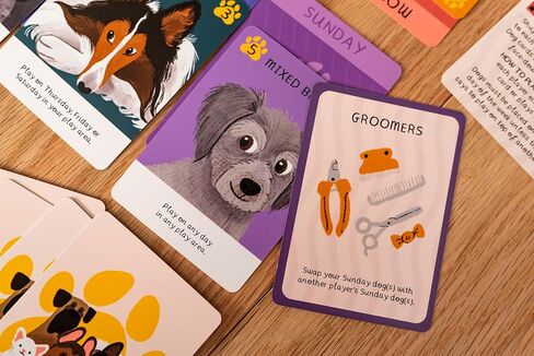 لعبة بطاقات Woof Days من 25th Century Games - لعبة عيد الحب لمحبي الكلاب والأزواج - لعبة بطاقات إستراتيجية مريحة للاعبين مع فن كلب لطيف - للأعمار من 6 سنوات فما فوق in Kuwait