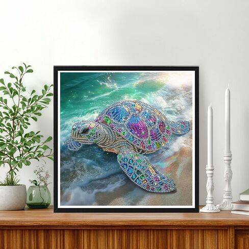 DIY Diamond Art Kits for Adults Sea Turtle Special Shape - 5D Diamond Painting Kits for Adults Animal - Crystal Embroidery Cross Stitch - Craft for Wall & Office Decor 12 x 12 Inch C25 in Saudi Arabia