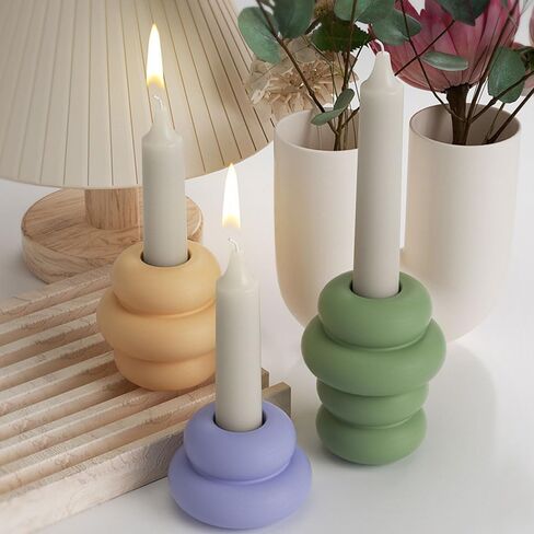 BIGEBO 3 Pcs Candlestick Silicone Molds, Candle Holder Resin Mold for Party Dinner Table Centerpiece Home Decoration in Saudi Arabia