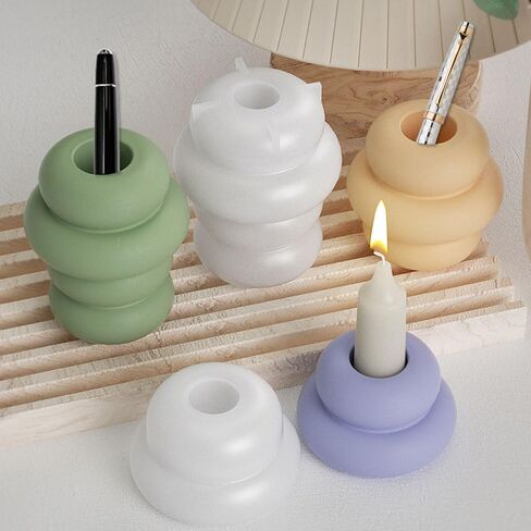 BIGEBO 3 Pcs Candlestick Silicone Molds, Candle Holder Resin Mold for Party Dinner Table Centerpiece Home Decoration in Saudi Arabia