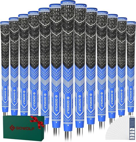 Gowolf Golf Grips Cord Rubber Multi-compound Golf Driver Irons Club 13pcs Golf Grips Colored Top Cover SL02 Pro with Free 15 Tapes in Saudi Arabia