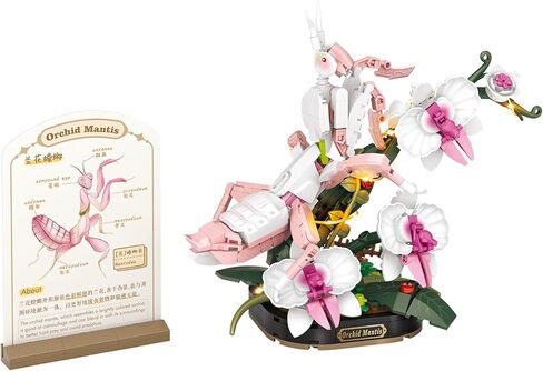 MEIEST Insect Flower Building Blocks Set,Colorful Construction Building Bricks Toy with a Science Popularization Card,Creative Home Decoration (Honeybee) in Kuwait