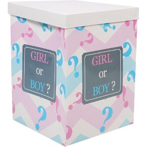 DOITOOL Gender Reveal Box for Balloons, Boy or Girl Gender Reveal Box with Lid Funny Idea for Baby Shower Decoration Birthday Party in Saudi Arabia
