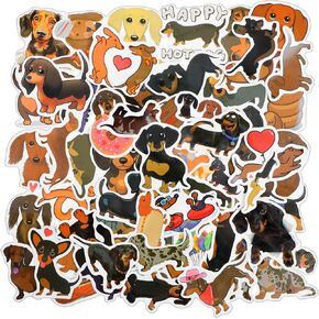 120 Pcs Dachshund Stickers Kawaii Dog Stickers Waterproof Vinyl Decals Sausage Pet Puppy Sticker for Water Bottles Gift DIY Bike Luggage Phone Case Laptop Scrapbook Skateboard Phone in Saudi Arabia