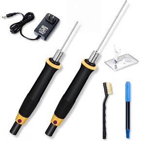 Konohan 2 Pcs Hot Wire Electric Foam Cutting Pen, Foam Cutter Kit Include Metal Stand, Cleaning Brush and Marker Pen 5cm and 10cm Needle Heat Carving Tool for EVA Kt Board, DIY Projects Art Making in Kuwait