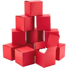 PH PandaHall 30pcs Red Paper Boxes, 3.5 inch Square Gift Packaging Boxes with Lid Jewelry Gift Boxes Square Favor Boxes Small Candy Box for Countdown New Year Valentine Wedding Birthday Party Favor in Saudi Arabia