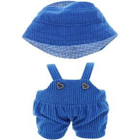 ملابس دمية Etistta مقاس 6.7 بوصة مع قبعة، سروال قصير مريلة لملابس إكسسوارات الدمية مقاس 17 سم (أزرق) in Kuwait