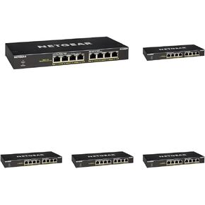 محول NETGEAR 24-Port Gigabit Ethernet PoE+ غير مُدار (GS324P) - مع 16 x PoE+ @ 190W، سطح المكتب أو حامل الحامل in Kuwait