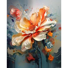 VNUIEHG Detailed Paint by Number for Adults, Abstract Flower, Explore The Creative Experience of Digital Art, 40x50cm, Without Frame in Kuwait