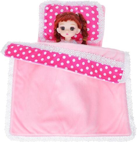 TOYANDONA 18 Inch Doll Bedding Set Miniature Dollhouse Accessories Includes Comforter Pillow Mattress for Doll Beds and Cribs Imaginative Play in Saudi Arabia