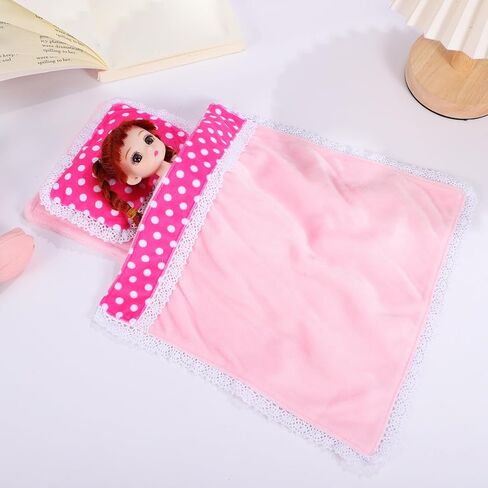 TOYANDONA 18 Inch Doll Bedding Set Miniature Dollhouse Accessories Includes Comforter Pillow Mattress for Doll Beds and Cribs Imaginative Play in Saudi Arabia