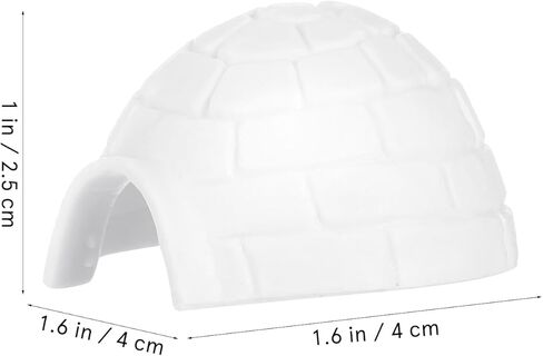 Amosfun Mini Igloo Toys: 6pcs Small Ice House Models Penguin Polar Bear Igloo Polar Animals Houses Toy Cake Toppers Micro Landscape Decoration 1.6" x 1.1" in Saudi Arabia