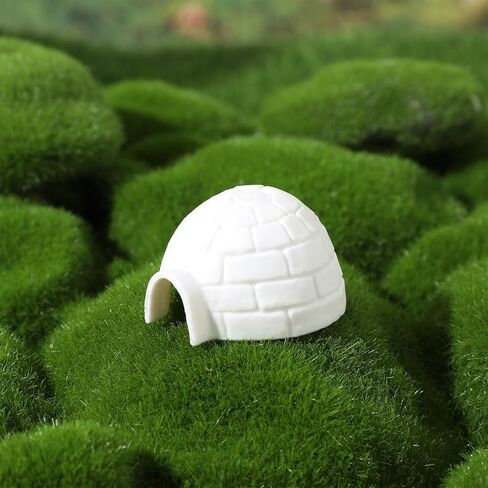 Amosfun Mini Igloo Toys: 6pcs Small Ice House Models Penguin Polar Bear Igloo Polar Animals Houses Toy Cake Toppers Micro Landscape Decoration 1.6" x 1.1" in Saudi Arabia