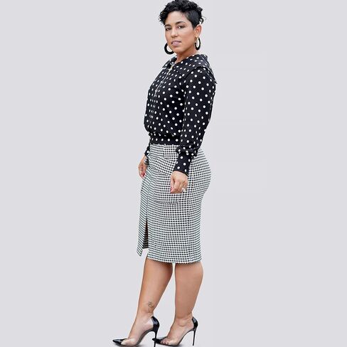 Simplicity U5 (16-18-20-22-24) SS9182U5 Misses' Half Zip v-Neck Knit top in Two Lengths & Slim Skirt with Pocket & Front Slit Details by Mimi g in Saudi Arabia