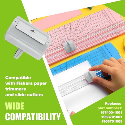 8 عبوات 157400-1001 استبدال شفرات تشذيب الورق المتوافقة مع Fiskars مقاس 12 بوصة طراز I، يناسب 1968701001 1968701005، رمادي in Kuwait