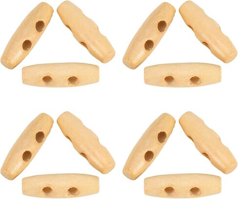 50pcs Wooden Horn Buttons, Polished Thorn Free 2 Holes Sewing Buttons for Jackets Coats, with Unique Lightweight Design for Clothing Luggage in Saudi Arabia