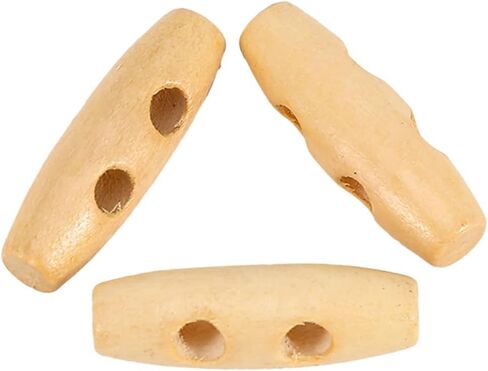 50pcs Wooden Horn Buttons, Polished Thorn Free 2 Holes Sewing Buttons for Jackets Coats, with Unique Lightweight Design for Clothing Luggage in Saudi Arabia