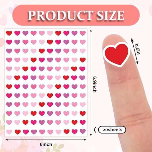 2880 Pcs Valentine‘s Day St. Patrick's Day Easter Mini Stickers Heart Shamrock Easter Egg Self-Adhesive Sticker Decals for Envelopes Scrapbook DIY Craft Holiday Party Decor, 0.5 Inch in Saudi Arabia