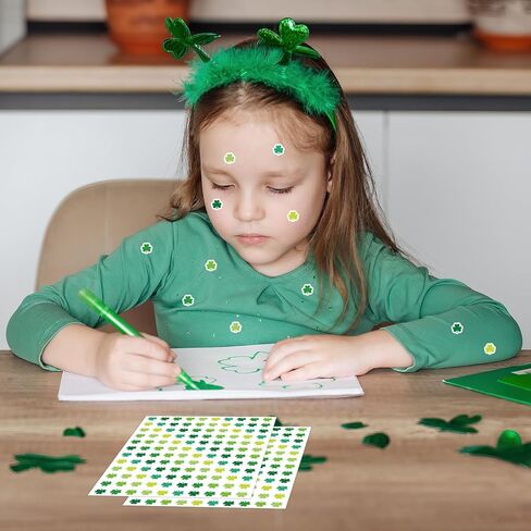 2880 Pcs Valentine‘s Day St. Patrick's Day Easter Mini Stickers Heart Shamrock Easter Egg Self-Adhesive Sticker Decals for Envelopes Scrapbook DIY Craft Holiday Party Decor, 0.5 Inch in Saudi Arabia