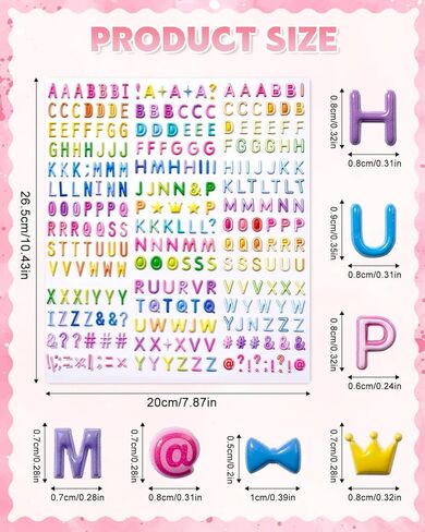 EORTA 4 Sheets 3D Puffy Letter Stickers, Self-Adhesive Scrapbooking Alphabet Supplies for DIY Crafts, Calendar, Scrapbooks, Planner, Journal, Laptop, Phone Case Decoration in Saudi Arabia